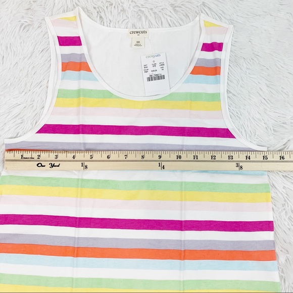 J crew girls multi-color stripe tank top - Picture 3 of 7